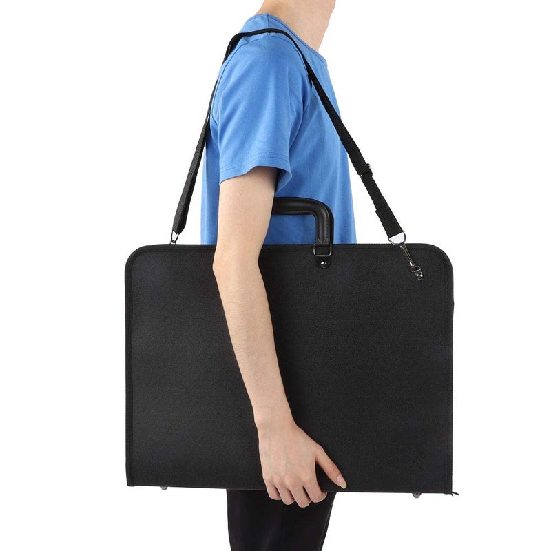 Simlug Drawing Board Bag, Art Portfolio Case, 18.9 X 14.5 Inch PVC A3 Art Portfolio Tote, Painting Plate Bag Drawing Sketch Board Storage Bag for Students Designers - Image 1